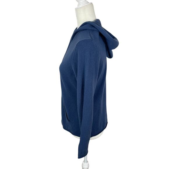 Lord & Taylor 100% Two-Ply Cashmere Full Zip Hoodie Women's Size LP Quiet Luxury - Picture 5 of 12